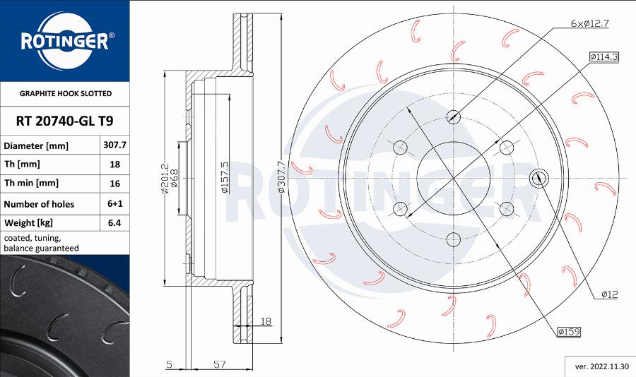 Rotinger RT 20740-GL T9 - Kočioni disk www.molydon.hr