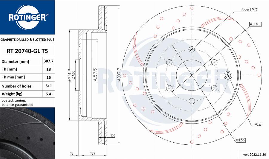 Rotinger RT 20740-GL T5 - Kočioni disk www.molydon.hr