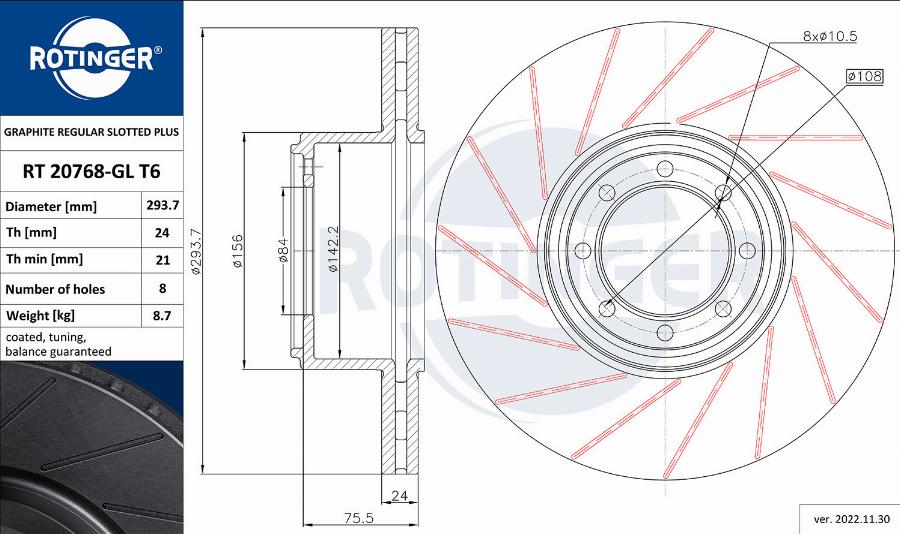 Rotinger RT 20768-GL T6 - Kočioni disk www.molydon.hr