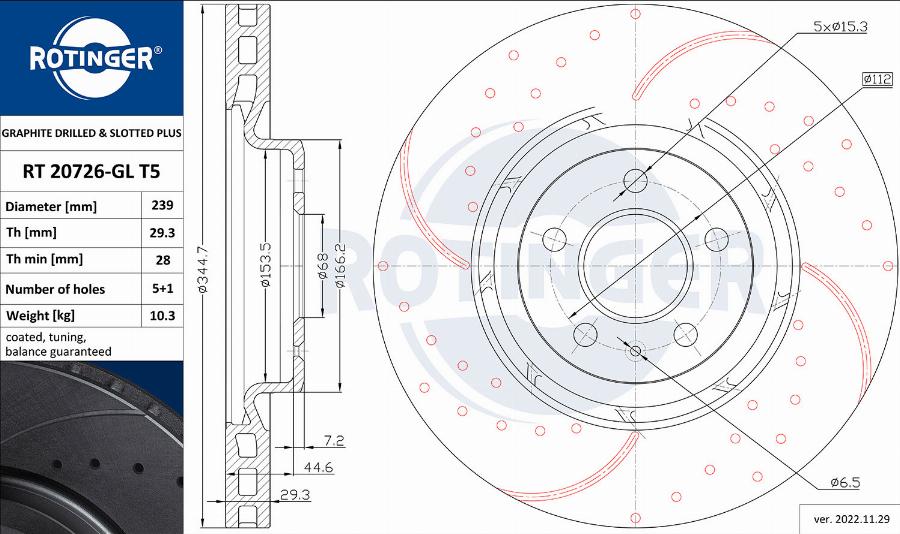 Rotinger RT 20726-GL T5 - Kočioni disk www.molydon.hr