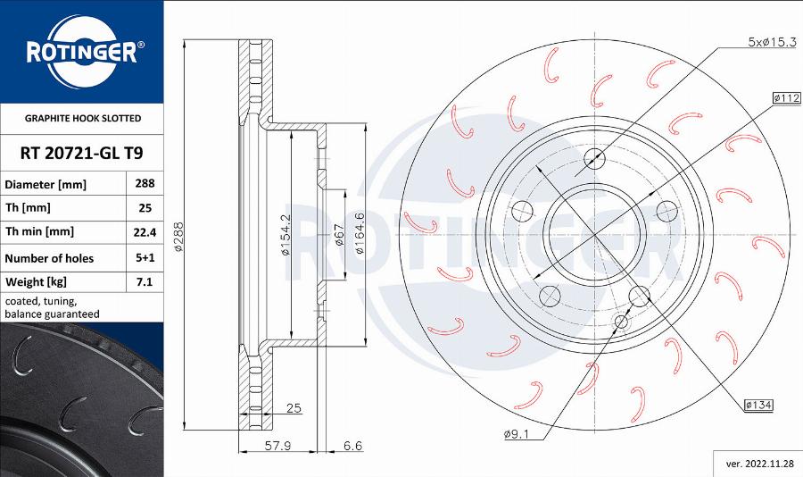 Rotinger RT 20721-GL T9 - Kočioni disk www.molydon.hr