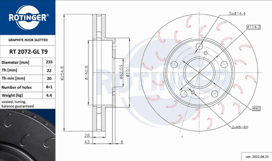 Rotinger RT 2072-GL T9 - Kočioni disk www.molydon.hr