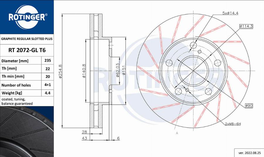 Rotinger RT 2072-GL T6 - Kočioni disk www.molydon.hr