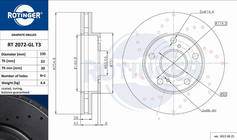 Rotinger RT 2072-GL T3 - Kočioni disk www.molydon.hr