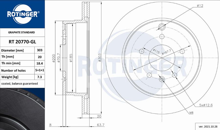 Rotinger RT 20770-GL - Kočioni disk www.molydon.hr