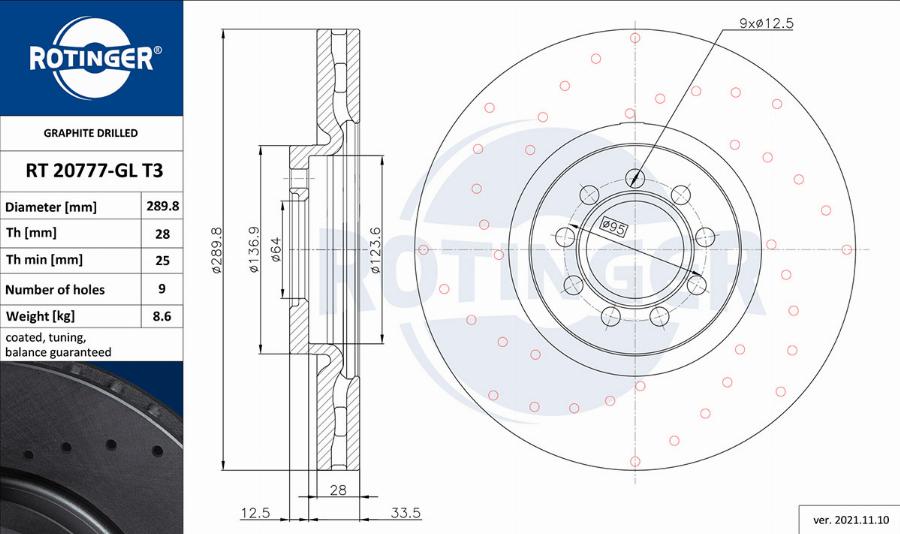 Rotinger RT 20777-GL T3 - Kočioni disk www.molydon.hr