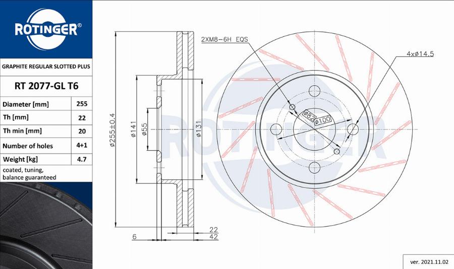 Rotinger RT 2077-GL T6 - Kočioni disk www.molydon.hr