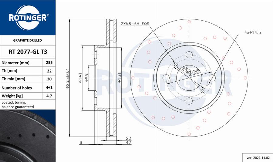 Rotinger RT 2077-GL T3 - Kočioni disk www.molydon.hr