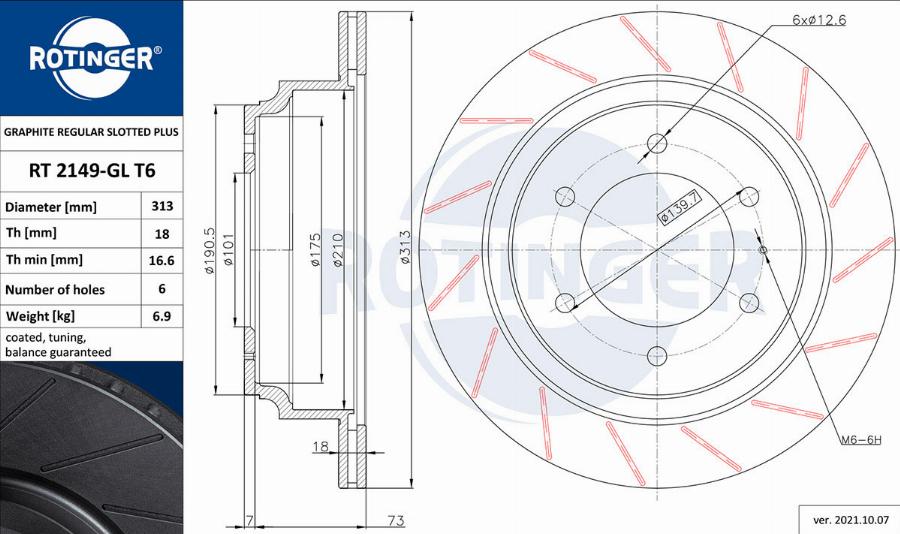 Rotinger RT 2149-GL T6 - Kočioni disk www.molydon.hr