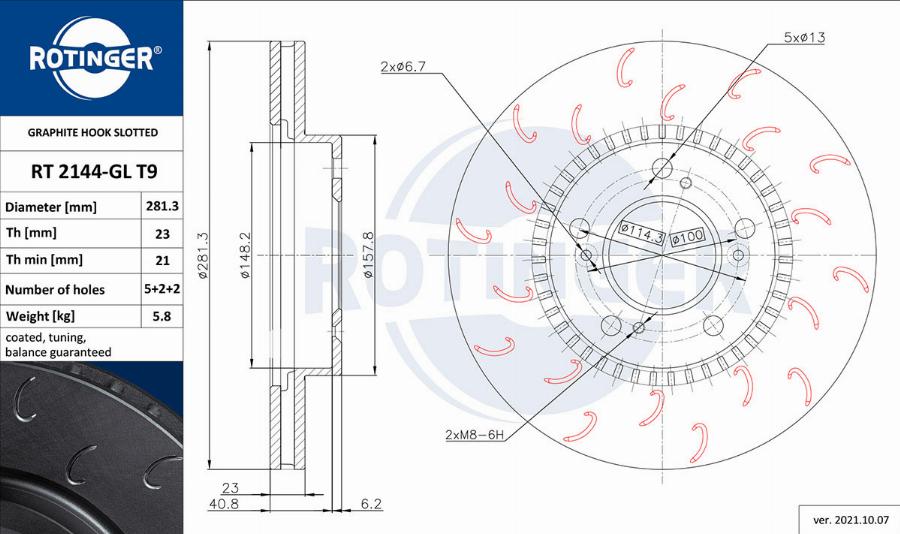 Rotinger RT 2144-GL T9 - Kočioni disk www.molydon.hr