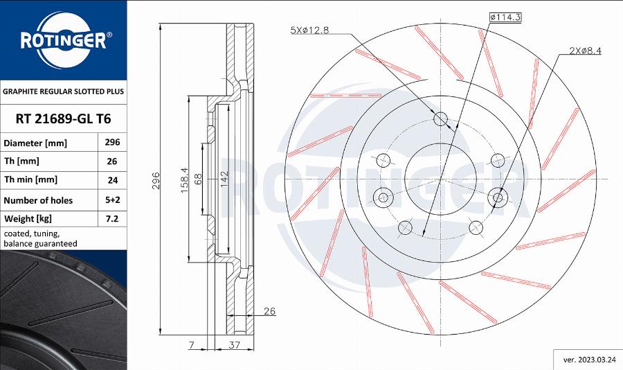 Rotinger RT 21689-GL T6 - Kočioni disk www.molydon.hr