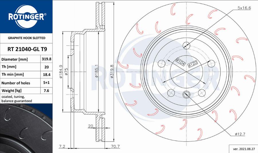 Rotinger RT 21040-GL T9 - Kočioni disk www.molydon.hr