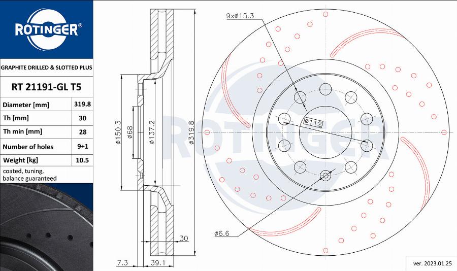 Rotinger RT 21191-GL T5 - Kočioni disk www.molydon.hr