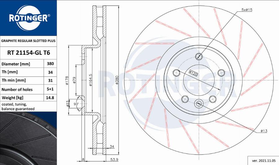 Rotinger RT 21154-GL T6 - Kočioni disk www.molydon.hr