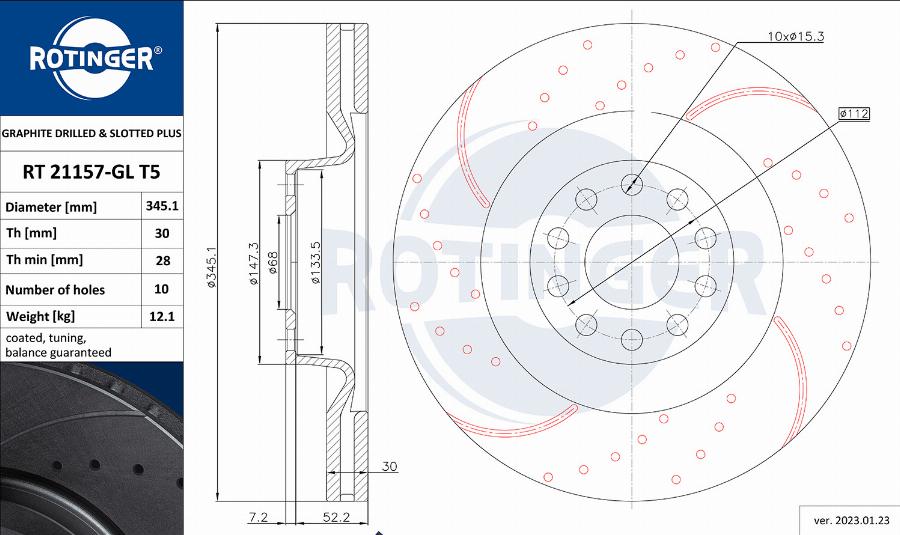 Rotinger RT 21157-GL T5 - Kočioni disk www.molydon.hr