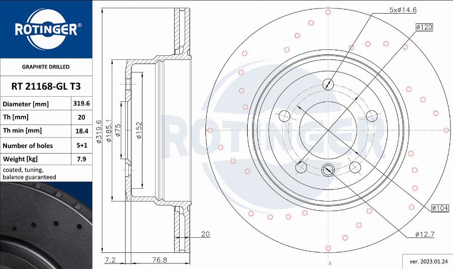 Rotinger RT 21168-GL T3 - Kočioni disk www.molydon.hr