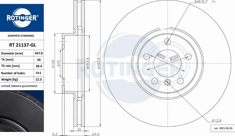 Rotinger RT 21137-GL - Kočioni disk www.molydon.hr