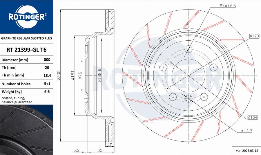 Rotinger RT 21399-GL T6 - Kočioni disk www.molydon.hr