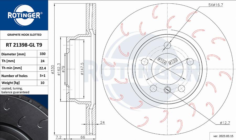 Rotinger RT 21398-GL T9 - Kočioni disk www.molydon.hr