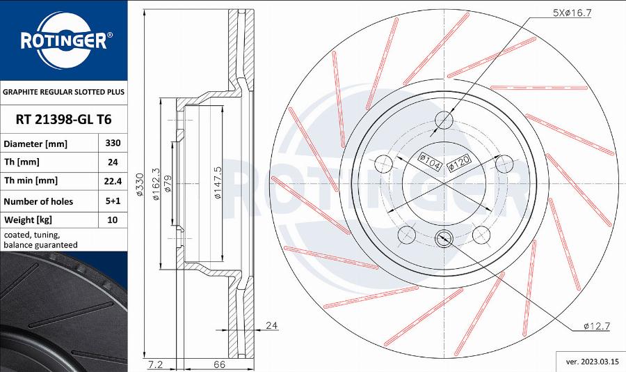 Rotinger RT 21398-GL T6 - Kočioni disk www.molydon.hr