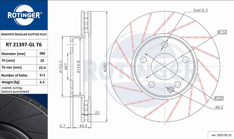 Rotinger RT 21397-GL T6 - Kočioni disk www.molydon.hr