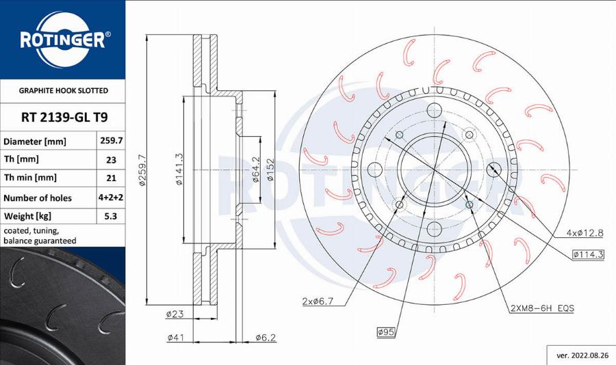 Rotinger RT 2139-GL T9 - Kočioni disk www.molydon.hr