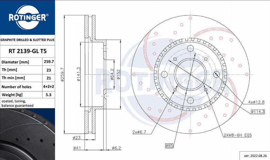 Rotinger RT 2139-GL T5 - Kočioni disk www.molydon.hr