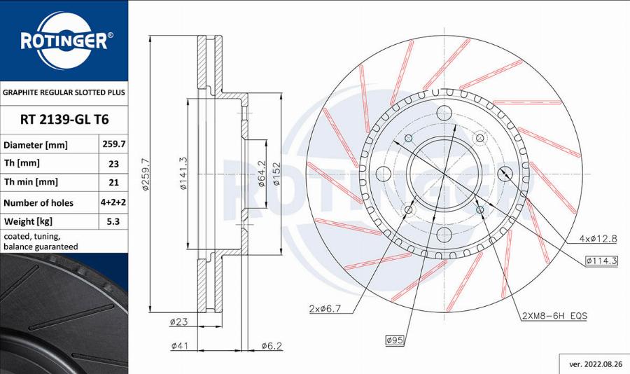 Rotinger RT 2139-GL T6 - Kočioni disk www.molydon.hr