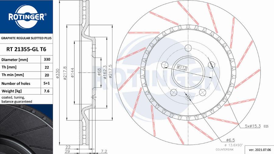 Rotinger RT 21355-GL T6 - Kočioni disk www.molydon.hr