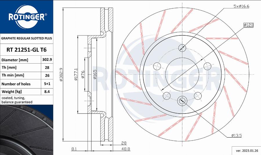 Rotinger RT 21251-GL T6 - Kočioni disk www.molydon.hr