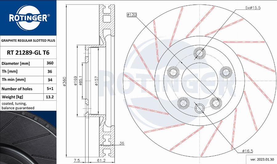 Rotinger RT 21289-GL T6 - Kočioni disk www.molydon.hr