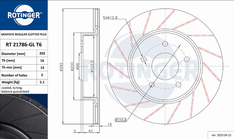 Rotinger RT 21786-GL T6 - Kočioni disk www.molydon.hr