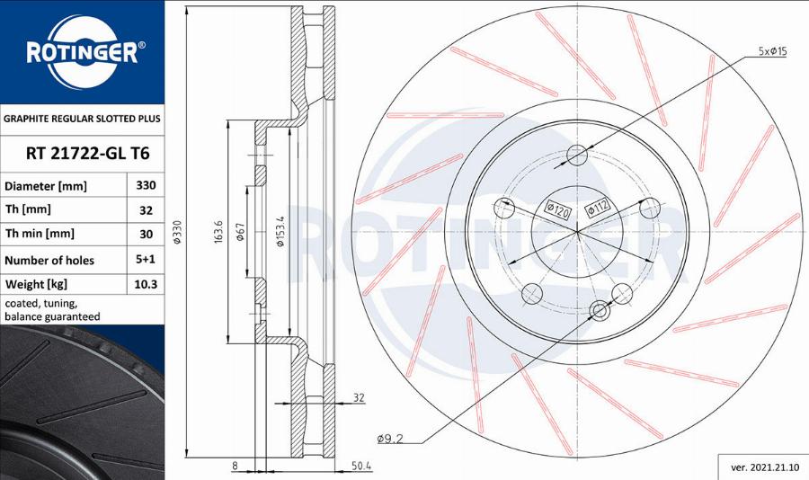 Rotinger RT 21722-GL T6 - Kočioni disk www.molydon.hr