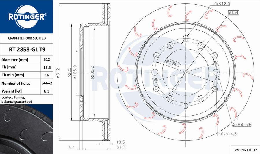 Rotinger RT 2858-GL T9 - Kočioni disk www.molydon.hr