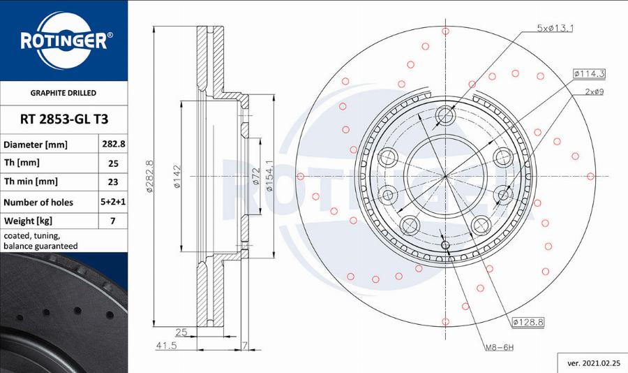 Rotinger RT 2853-GL T3 - Kočioni disk www.molydon.hr