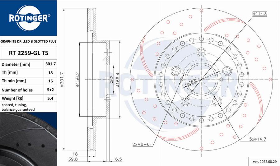 Rotinger RT 2259-GL T5 - Kočioni disk www.molydon.hr