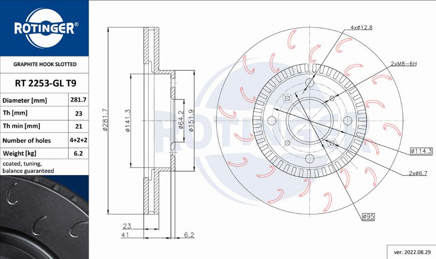 Rotinger RT 2253-GL T9 - Kočioni disk www.molydon.hr