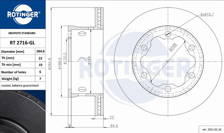 Rotinger RT 2716-GL - Kočioni disk www.molydon.hr