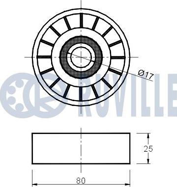 Ruville 540450 - Vodeći valjak , klinasti rebrasti remen  www.molydon.hr