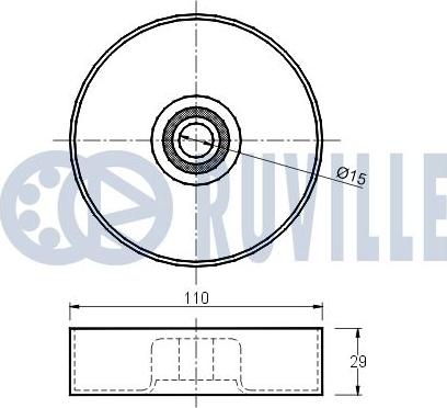 Ruville 540438 - Vodeći valjak , klinasti rebrasti remen  www.molydon.hr