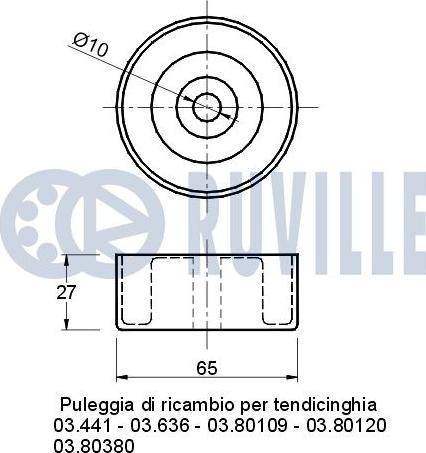 Ruville 540661 - Vodeći valjak , klinasti rebrasti remen  www.molydon.hr