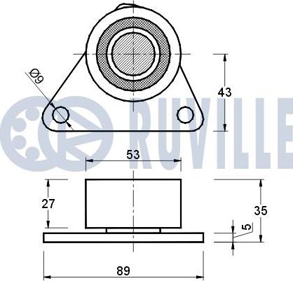 Ruville 540190 - Vodeći valjak , zupčasti remen  www.molydon.hr