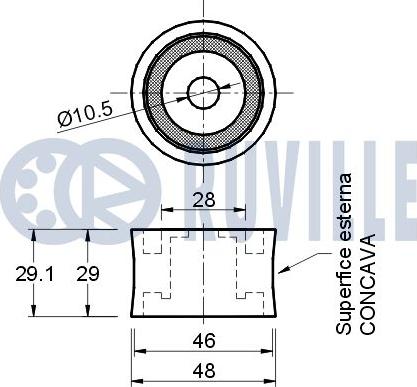 Ruville 540816 - Vodeći valjak , zupčasti remen  www.molydon.hr