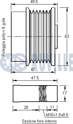 Ruville 541965 - Remenica, alternator www.molydon.hr