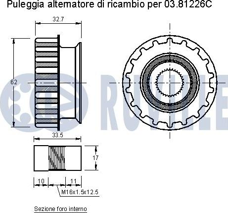 Ruville 541925 - Remenica, alternator www.molydon.hr