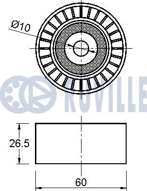 Ruville 541467 - Vodeći valjak , klinasti rebrasti remen  www.molydon.hr