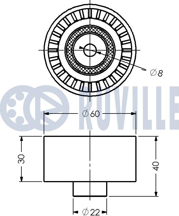 Ruville 541518 - Vodeći valjak , zupčasti remen  www.molydon.hr