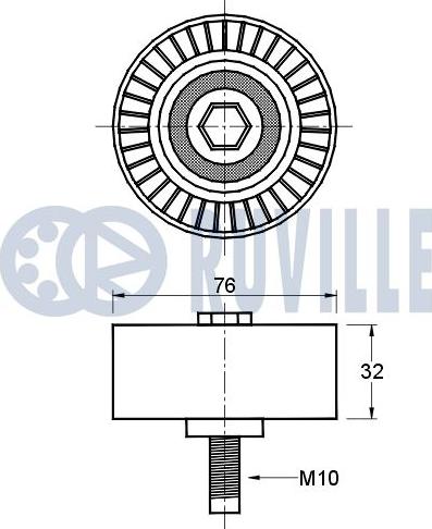 Ruville 541582 - Vodeći valjak , zupčasti remen  www.molydon.hr