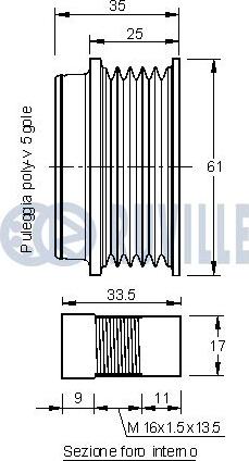 Ruville 541577 - Remenica, alternator www.molydon.hr