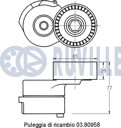 Ruville 541655 - Natezač remena, klinasti rebrasti remen  www.molydon.hr